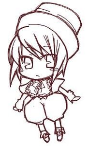 Rating: Safe Score: 0 Tags: 1girl blush chibi dress eyebrows_visible_through_hair frills full_body hair_over_one_eye hat image looking_at_viewer monochrome puffy_short_sleeves puffy_sleeves short_sleeves simple_background solo souseiseki standing white_background User: admin