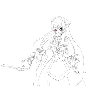 Rating: Safe Score: 0 Tags: 1girl :d dress frills green_eyes heterochromia image long_hair long_sleeves looking_at_viewer open_mouth red_eyes smile solo suiseiseki very_long_hair User: admin