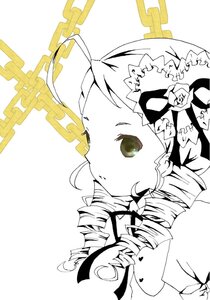 Rating: Safe Score: 0 Tags: 1girl blush chain drill_hair hat image kanaria monochrome profile simple_background solo tomoe_mami traditional_media twin_drills upper_body User: admin