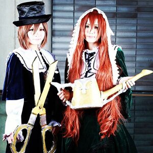 Rating: Safe Score: 0 Tags: 2girls dress hat long_hair multiple_cosplay multiple_girls red_hair sisters tagme twins very_long_hair User: admin