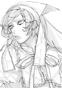 Rating: Safe Score: 0 Tags: 1girl auto_tagged greyscale hat image lips long_hair monochrome shirt sketch solo striped suiseiseki upper_body vertical_stripes white_background User: admin