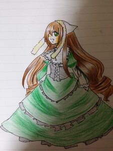 Rating: Safe Score: 0 Tags: 1girl brown_hair chain dress drill_hair frills full_body green_dress green_eyes image lolita_fashion long_hair long_sleeves monster_girl one_eye_closed smile solo suiseiseki twin_drills very_long_hair User: admin