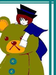 Rating: Safe Score: 0 Tags: 1girl green_eyes hat heterochromia image long_sleeves looking_at_viewer red_eyes red_hair short_hair solo souseiseki striped_background top_hat User: admin