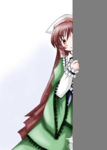 Rating: Safe Score: 0 Tags: 1girl blush braid brown_hair dress hat hong_meiling image long_hair long_sleeves looking_at_viewer red_eyes shirt solo suiseiseki twin_braids very_long_hair User: admin