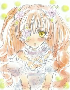 Rating: Safe Score: 0 Tags: 1girl :o blush dress flower frills hair_flower hair_ornament image kirakishou long_hair pink_rose rose solo twintails yellow_eyes yellow_flower yellow_rose User: admin
