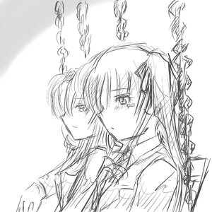 Rating: Safe Score: 0 Tags: 2girls akemi_homura braid greyscale hair_ribbon image kaname_madoka long_hair monochrome multiple_girls pair ribbon shinku sketch suigintou tears twin_braids twintails upper_body yuri User: admin