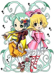 Rating: Safe Score: 0 Tags: 2girls blonde_hair bow dress electric_guitar flower frills green_eyes green_hair guitar hair_bow hina_ichigo hinaichigo image instrument kanaria multiple_girls pair pantyhose pink_bow ribbon rose short_hair smile star_(symbol) striped User: admin