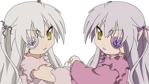 Rating: Safe Score: 0 Tags: 2girls auto_tagged barasuishou dress eyepatch flower frills green_eyes hair_flower hair_ornament image kirakishou long_hair looking_back multiple_girls pair pink_dress silver_hair white_background yellow_eyes User: admin