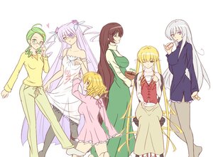 Rating: Safe Score: 0 Tags: 6+girls adapted_costume artist_request barasuishou barefoot black_legwear blonde_hair brown_hair glasses green_eyes green_hair hair_ornament heterochromia hina_ichigo image kanaria long_hair long_sleeves multiple multiple_girls older pantyhose purple_eyes rozen_maiden shinku short_hair silver_hair suigintou suiseiseki tagme twintails very_long_hair white_hair yellow_eyes User: admin