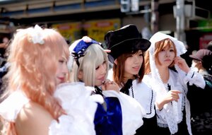 Rating: Safe Score: 0 Tags: 3d 4girls 91076 blonde_hair blurry blurry_background blurry_foreground brown_hair closed_eyes depth_of_field hat lips long_hair multiple_cosplay multiple_girls photo photorealistic short_hair smile tagme User: admin