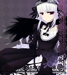 Rating: Safe Score: 0 Tags: 1girl argyle argyle_background auto_tagged black_wings checkered checkered_background checkered_floor cross-laced_clothes dress expressionless flower frills hairband image lace lolita_fashion lolita_hairband long_hair long_sleeves looking_at_viewer red_eyes rose silver_hair solo suigintou tile_floor tiles wings User: admin