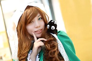 Rating: Safe Score: 0 Tags: 1girl animal animal_on_shoulder brown_hair cat green_dress lips long_hair long_sleeves looking_at_viewer smile solo suiseiseki window User: admin