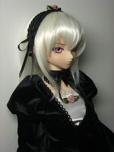Rating: Safe Score: 0 Tags: 1girl black_dress doll dress flower gothic_lolita grey_background hairband juliet_sleeves lolita_fashion long_sleeves puffy_sleeves rose silver_hair simple_background solo suigintou upper_body User: admin