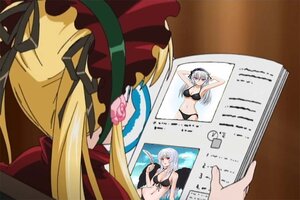 Rating: Safe Score: 0 Tags: 1girl armpits bikini black_bikini blonde_hair breasts cleavage flower image large_breasts long_hair navel photo_(object) red_eyes rose shinku silver_hair solo suigintou swimsuit User: admin