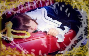 Rating: Safe Score: 0 Tags: 1girl blurry depth_of_field dress lips looking_at_viewer sitting solo souseiseki User: admin
