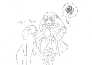 Rating: Safe Score: 0 Tags: 1girl barasuishou dress greyscale image long_hair monochrome solo squiggle striped twintails very_long_hair User: admin