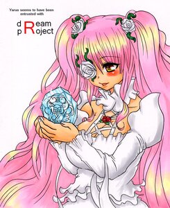 Rating: Safe Score: 0 Tags: 1girl blush bouquet bride dress eyepatch flower hair_flower hair_ornament image kirakishou long_hair pink_hair rose solo very_long_hair wedding_dress white_flower white_rose yellow_eyes User: admin