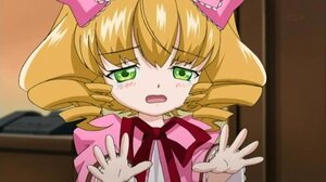 Rating: Safe Score: 0 Tags: 1girl against_glass blonde_hair blush bow dress drill_hair green_eyes hina_ichigo hinaichigo image indoors open_mouth outstretched_hand pink_bow solo tears upper_body User: admin