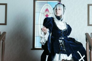 Rating: Safe Score: 0 Tags: 1girl 3d black_dress dress eyepatch frills gothic_lolita indoors lolita_fashion long_hair long_sleeves photo solo suigintou wide_sleeves User: admin