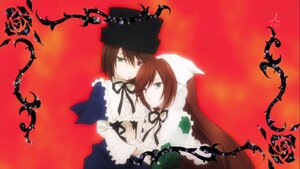 Rating: Safe Score: 0 Tags: 2girls brown_hair dress green_eyes hat head_scarf heterochromia holding_hands image long_hair long_sleeves multiple_girls pair red_background red_eyes short_hair siblings sisters souseiseki suiseiseki twins User: admin