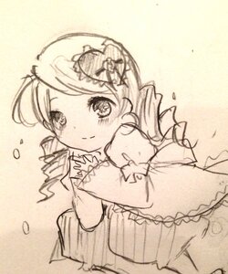 Rating: Safe Score: 0 Tags: 1girl bangs blush bow closed_mouth dress drill_hair eyebrows_visible_through_hair hair_ornament image kanaria long_sleeves looking_at_viewer monochrome morikubo_nono ringlets smile solo tomoe_mami twin_drills User: admin