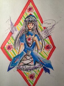 Rating: Safe Score: 0 Tags: 1girl akemi_homura black_hair blood blue_dress dress flower image long_hair looking_at_viewer marker_(medium) photo red_eyes red_flower red_rose rose solo suigintou traditional_media watercolor_(medium) User: admin