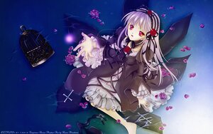 Rating: Safe Score: 0 Tags: 1girl dress flower frills gothic_lolita hairband image lolita_fashion long_hair petals red_eyes rose rose_petals solo suigintou water wings User: admin