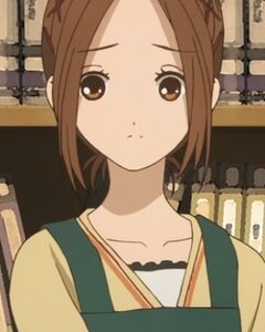 Rating: Safe Score: 0 Tags: 1girl apron bangs brown_eyes brown_hair building closed_mouth collarbone human indoors looking_at_viewer parted_bangs saitou screenshot shirt short_hair solo upper_body User: admin