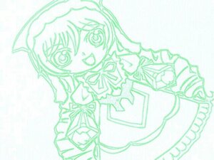 Rating: Safe Score: 0 Tags: 1girl :d dress green_theme hat image long_sleeves looking_at_viewer monochrome open_mouth ribbon smile solo standing suiseiseki User: admin
