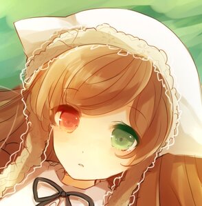 Rating: Safe Score: 0 Tags: 1girl :o bangs blush brown_hair dress frills green_eyes image long_hair looking_at_viewer neck_ribbon ribbon solo suiseiseki User: admin