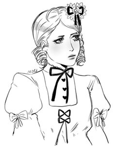 Rating: Safe Score: 0 Tags: 1girl blush dress drill_hair flower greyscale hair_flower hair_ornament image juliet_sleeves kanaria long_sleeves monochrome neck_ribbon puffy_long_sleeves puffy_sleeves ribbon short_hair solo upper_body User: admin