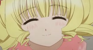 Rating: Safe Score: 0 Tags: 1girl bangs blonde_hair blunt_bangs blush close-up closed_eyes closed_mouth drill_hair eyebrows_visible_through_hair face hina_ichigo hinaichigo image portrait smile solo User: admin