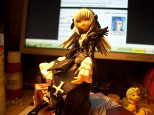 Rating: Safe Score: 0 Tags: 2girls 3d blonde_hair blurry blurry_background blurry_foreground depth_of_field doll dress drill_hair figure multiple_girls photo solo suigintou twintails User: admin