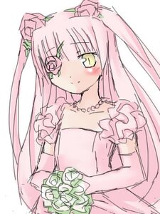 Rating: Safe Score: 0 Tags: 1girl bare_shoulders blush bouquet bride dress elbow_gloves flower gloves image jewelry kirakishou long_hair necklace pink_dress pink_flower pink_gloves pink_hair pink_rose rose solo veil very_long_hair wedding_dress yellow_eyes User: admin