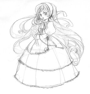 Rating: Safe Score: 0 Tags: 1girl blush dress frills full_body greyscale hairband image long_hair long_sleeves monochrome ribbon solo striped suiseiseki umbrella very_long_hair white_background User: admin