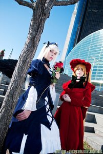 Rating: Safe Score: 0 Tags: blonde_hair blue_sky building day dress flower long_hair long_sleeves multiple_cosplay multiple_girls red_eyes siblings sky suigintou tagme User: admin