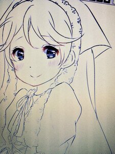 Rating: Safe Score: 0 Tags: 1girl bare_shoulders blush earrings image jewelry long_hair looking_at_viewer monochrome smile solo suiseiseki traditional_media umbrella upper_body User: admin