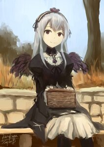 Rating: Safe Score: 0 Tags: 1girl bad_link bench black_wings dress flower frills gothic_lolita hairband highres image kanokoga lolita_fashion lolita_hairband long_hair long_sleeves looking_at_viewer outdoors photoshop_(medium) picnic_basket red_eyes rose rozen_maiden signature silver_hair sitting smile solo suigintou tree wings User: admin