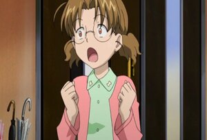 Rating: Safe Score: 0 Tags: 1girl :o bangs brown_eyes brown_hair buttons glasses human indoors long_sleeves open_mouth parted_bangs sakurada_nori screenshot shirt solo upper_body User: admin