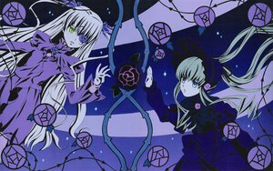 Rating: Safe Score: 0 Tags: 2girls barasuishou blue_eyes dress eyepatch flower image long_hair long_sleeves multiple_girls pair rose shinku standing suigintou twintails very_long_hair vines wings User: admin