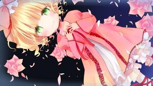 Rating: Safe Score: 0 Tags: 1girl blonde_hair blush dress flower frills green_eyes hands_on_own_chest hina_ichigo hinaichigo image looking_at_viewer petals pink_dress pink_flower pink_rose red_flower red_rose ribbon rose rose_petals short_hair smile solo white_rose User: admin