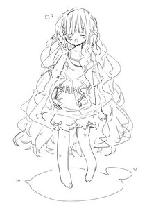 Rating: Safe Score: 0 Tags: 1girl bangs bare_legs barefoot bloomers blush closed_eyes eyebrows_visible_through_hair full_body greyscale image kirakishou long_hair monochrome open_mouth see-through solo standing striped underwear very_long_hair wavy_hair User: admin
