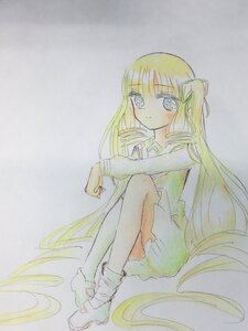 Rating: Safe Score: 0 Tags: 1girl absurdly_long_hair bangs blonde_hair closed_mouth colored_pencil_(medium) dress eyebrows_visible_through_hair full_body image long_hair long_sleeves looking_at_viewer shinku sitting skirt socks solo traditional_media very_long_hair watercolor_(medium) User: admin