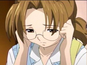 Rating: Safe Score: 0 Tags: 1girl auto_tagged bangs brown_eyes brown_hair closed_mouth glasses head_rest human letterboxed long_sleeves looking_at_viewer portrait sakurada_nori school_uniform screenshot shirt solo white_shirt User: admin