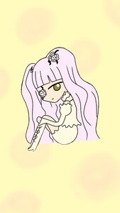Rating: Safe Score: 0 Tags: 1girl dress eyepatch flower hair_flower hair_ornament image kirakishou long_hair pink_hair solo twintails yellow_background yellow_eyes User: admin