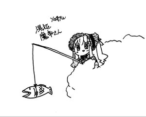 Rating: Safe Score: 0 Tags: 1girl bangs chibi dress eyebrows_visible_through_hair image long_hair monochrome shinku simple_background solo striped virtual_youtuber white_background User: admin