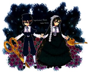 Rating: Safe Score: 0 Tags: auto_tagged black_hair braid dress flower heterochromia image long_hair multiple_girls pair purple_rose red_eyes red_flower red_rose rose siblings souseiseki suiseiseki watering_can User: admin