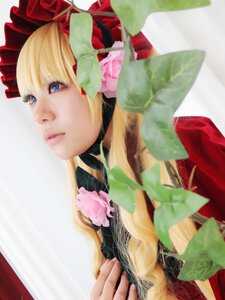 Rating: Safe Score: 0 Tags: 1girl blonde_hair blue_eyes bow flower lips photo realistic shinku solo User: admin