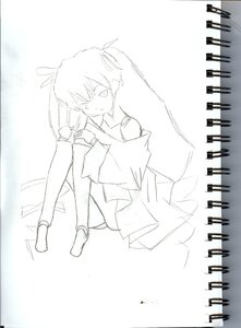 Rating: Safe Score: 0 Tags: 1girl barasuishou full_body greyscale hair_ribbon image long_hair monochrome ribbon solo twintails User: admin