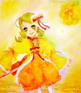 Rating: Safe Score: 0 Tags: 1girl blonde_hair dress drill_hair hair_ornament image kanaria puffy_sleeves ribbon solo tomoe_mami twin_drills yellow_eyes yellow_theme User: admin